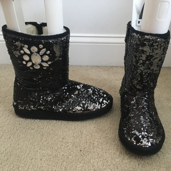 joan boyce sequin boots